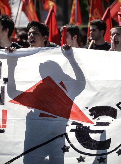 May Day demonstrations in Madrid