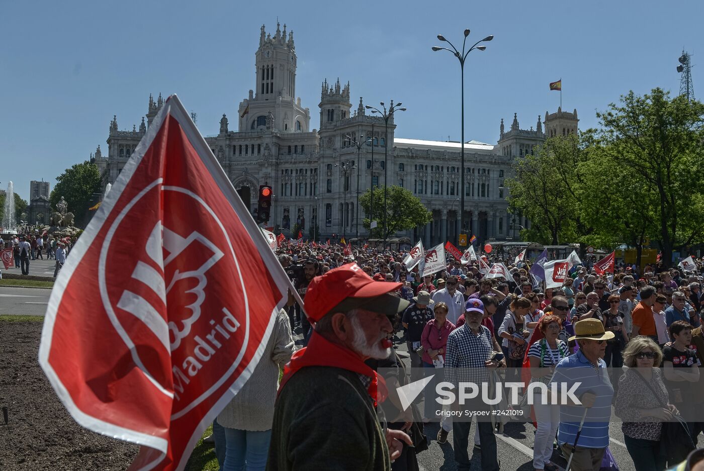 May Day demonstrations in Madrid