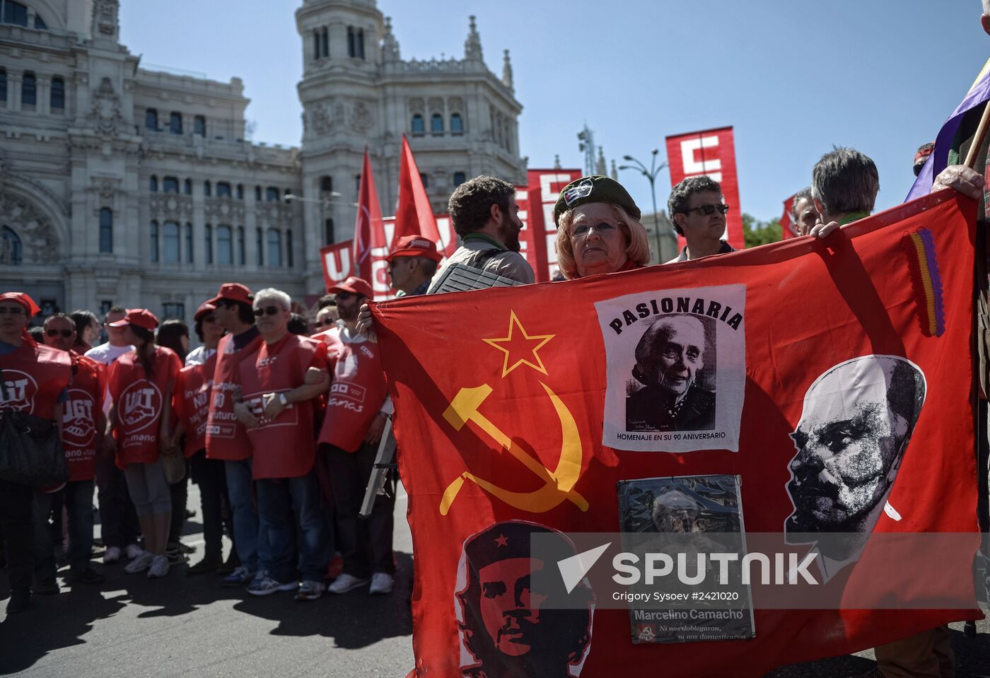 May Day demonstrations in Madrid