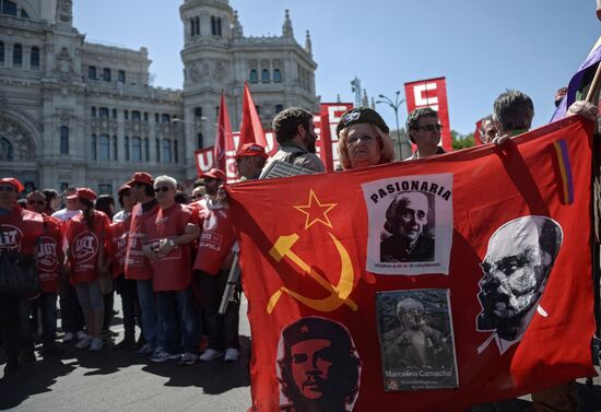 May Day demonstrations in Madrid