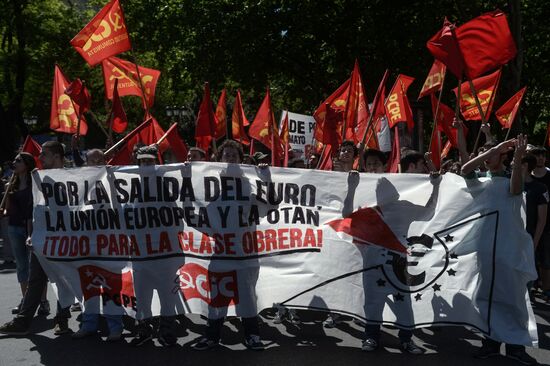 May Day demonstrations in Madrid