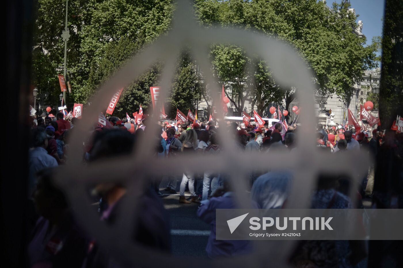May Day demonstrations in Madrid