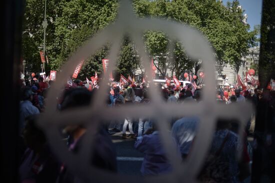 May Day demonstrations in Madrid