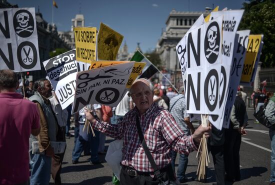 May Day demonstrations in Madrid
