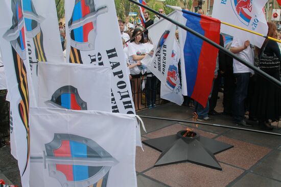 Celebrating International Workers' Solidarity Day in Donetsk