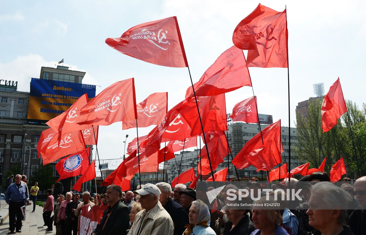 Celebrating International Workers' Solidarity Day in Donetsk