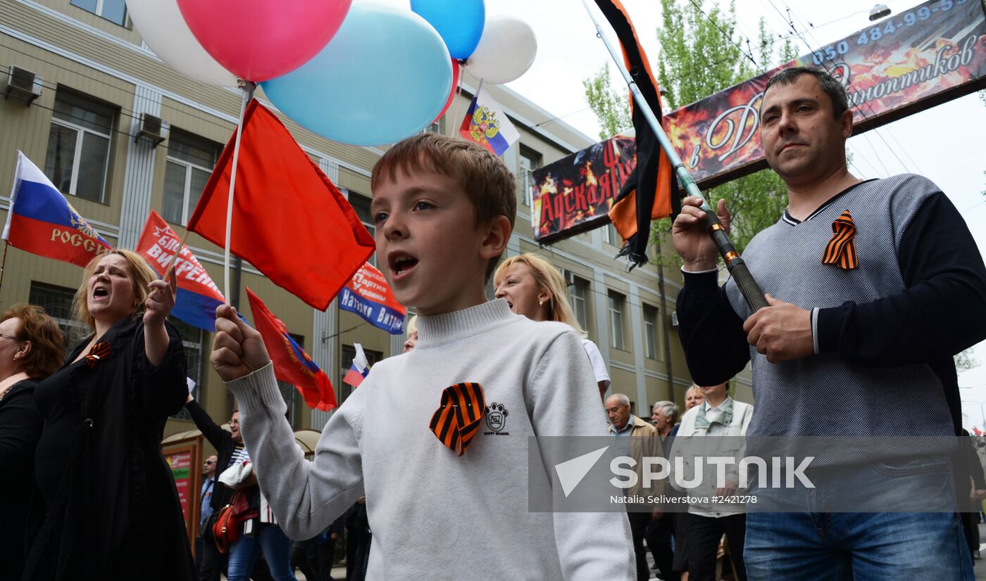 May Day celebrated in Donetsk