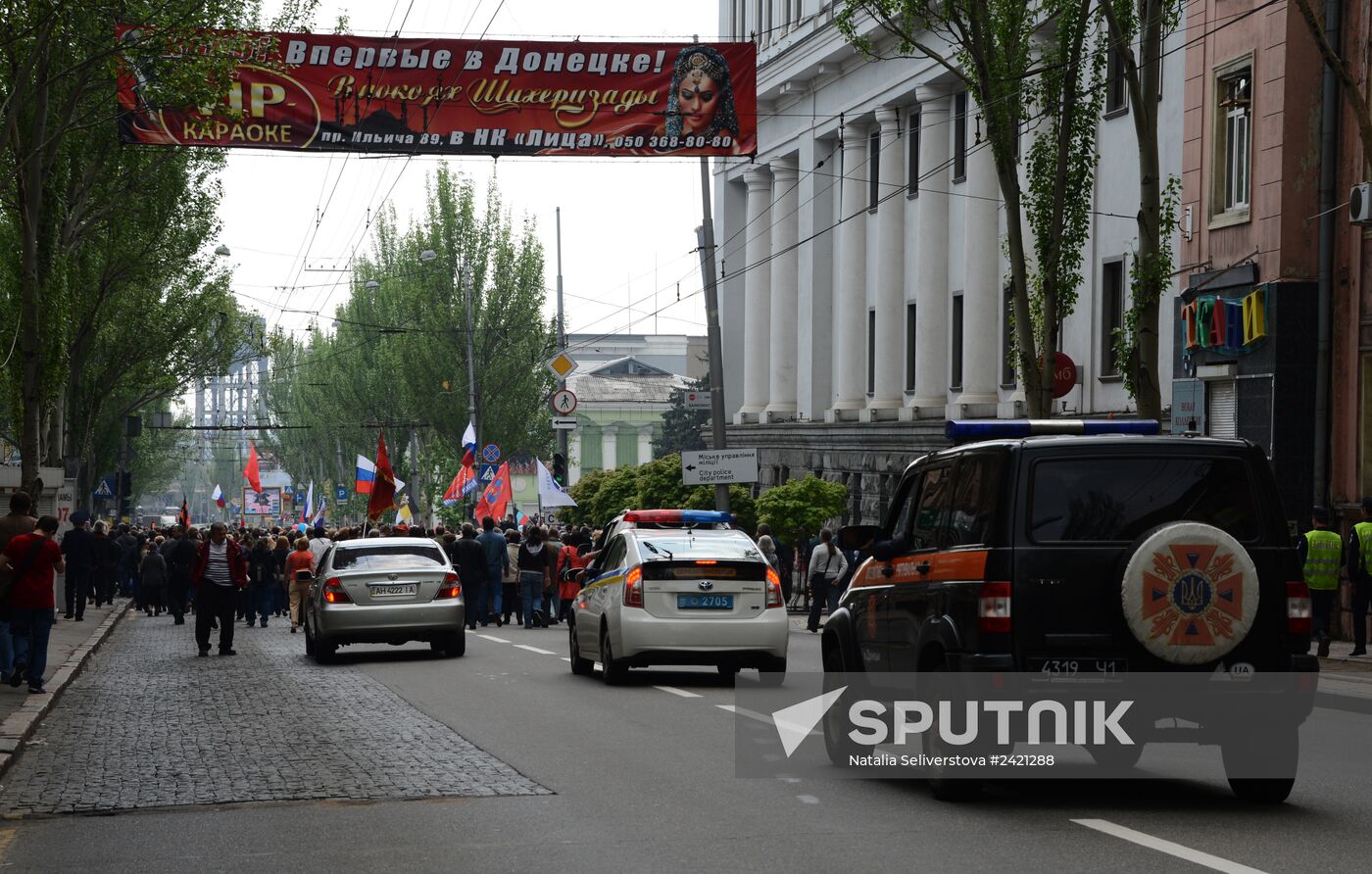 May Day celebrated in Donetsk