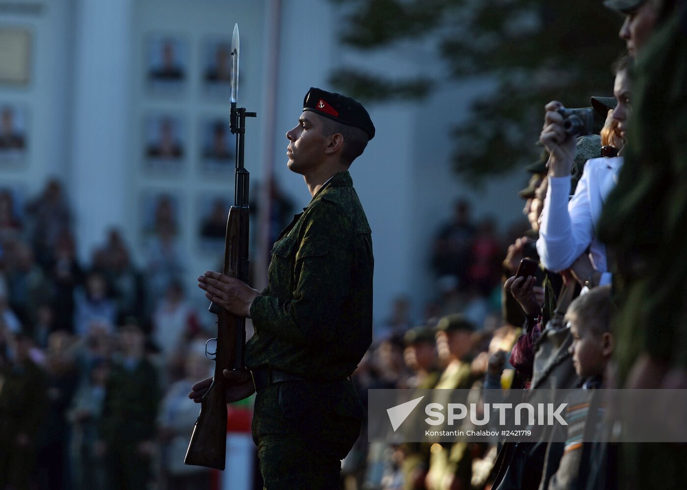 Victory Day Parade rehearsal in Sevastopol