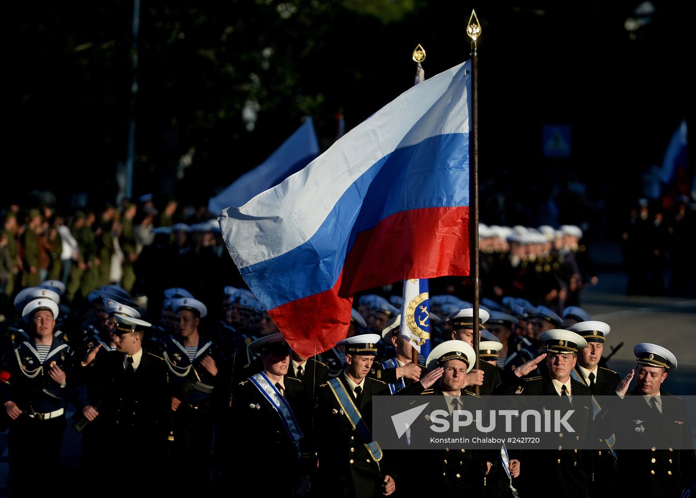 Victory Day Parade rehearsal in Sevastopol