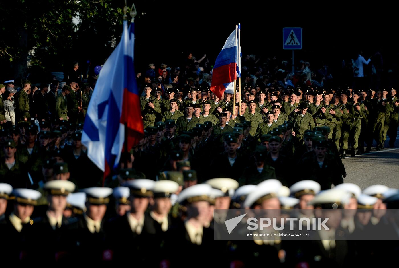 Victory Day Parade rehearsal in Sevastopol