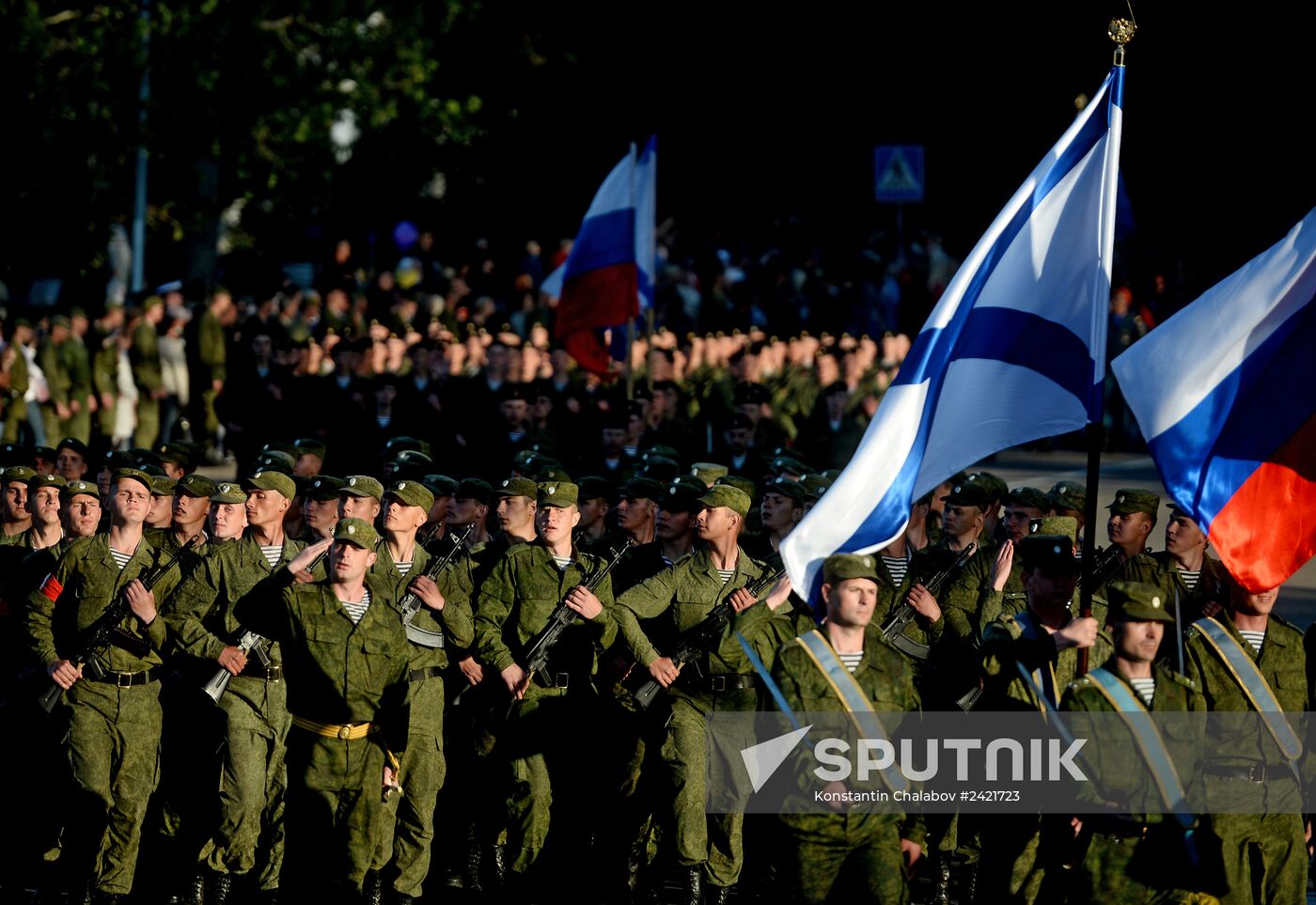 Victory Day Parade rehearsal in Sevastopol