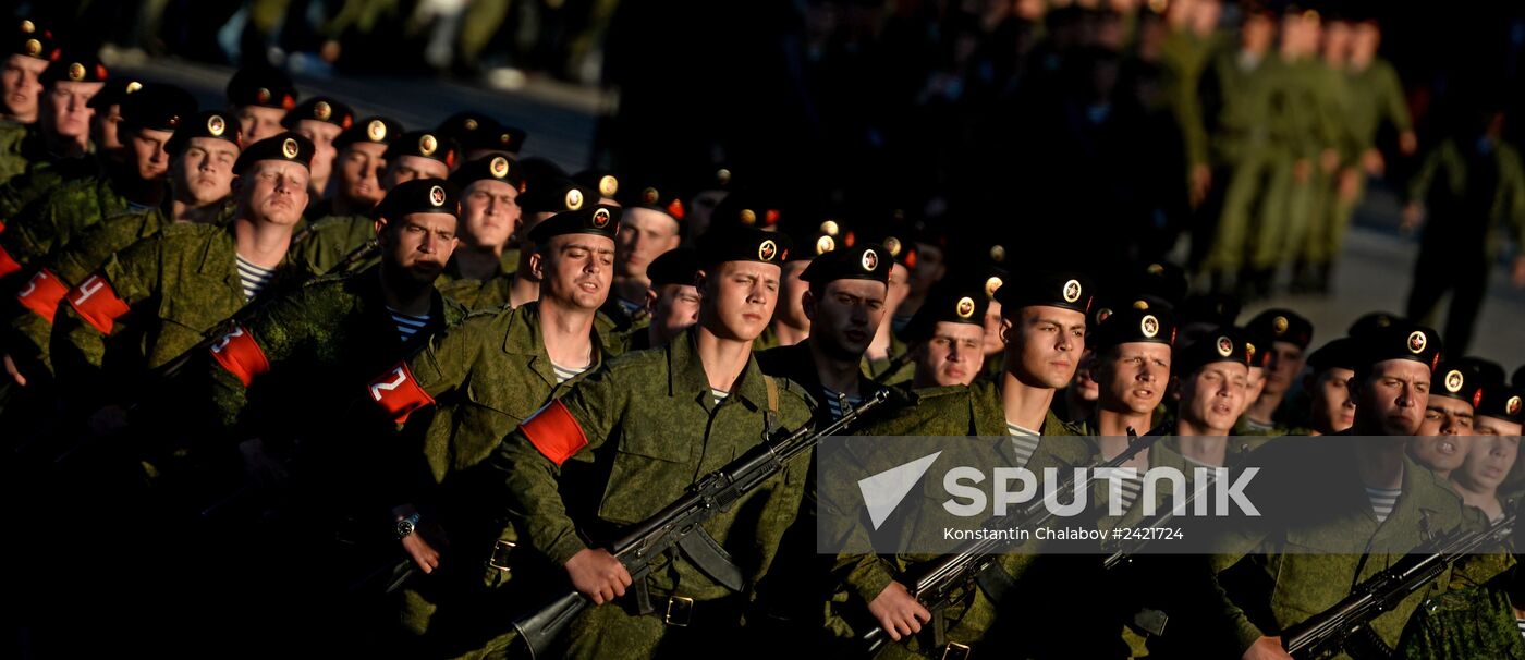 Victory Day Parade rehearsal in Sevastopol