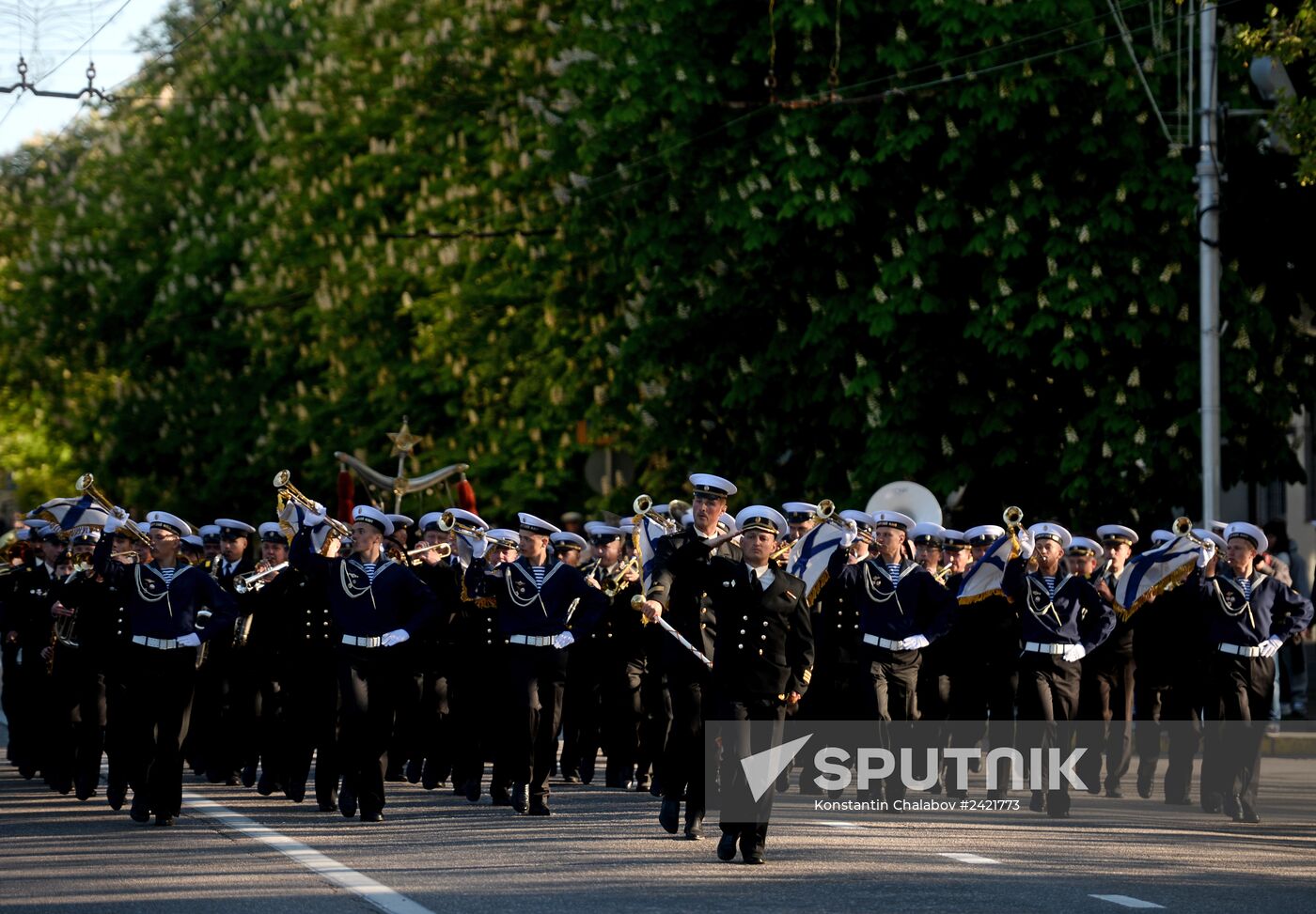 Victory Day Parade rehearsal in Sevastopol