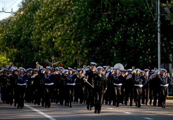 Victory Day Parade rehearsal in Sevastopol