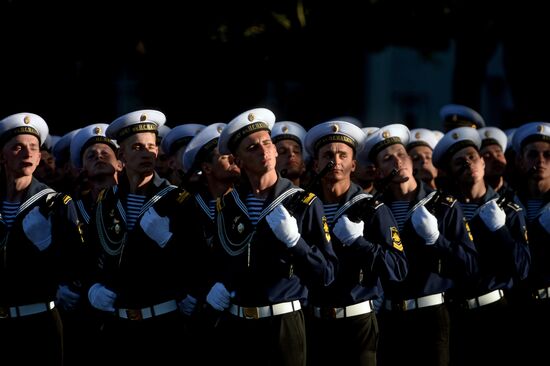 Victory Day Parade rehearsal in Sevastopol