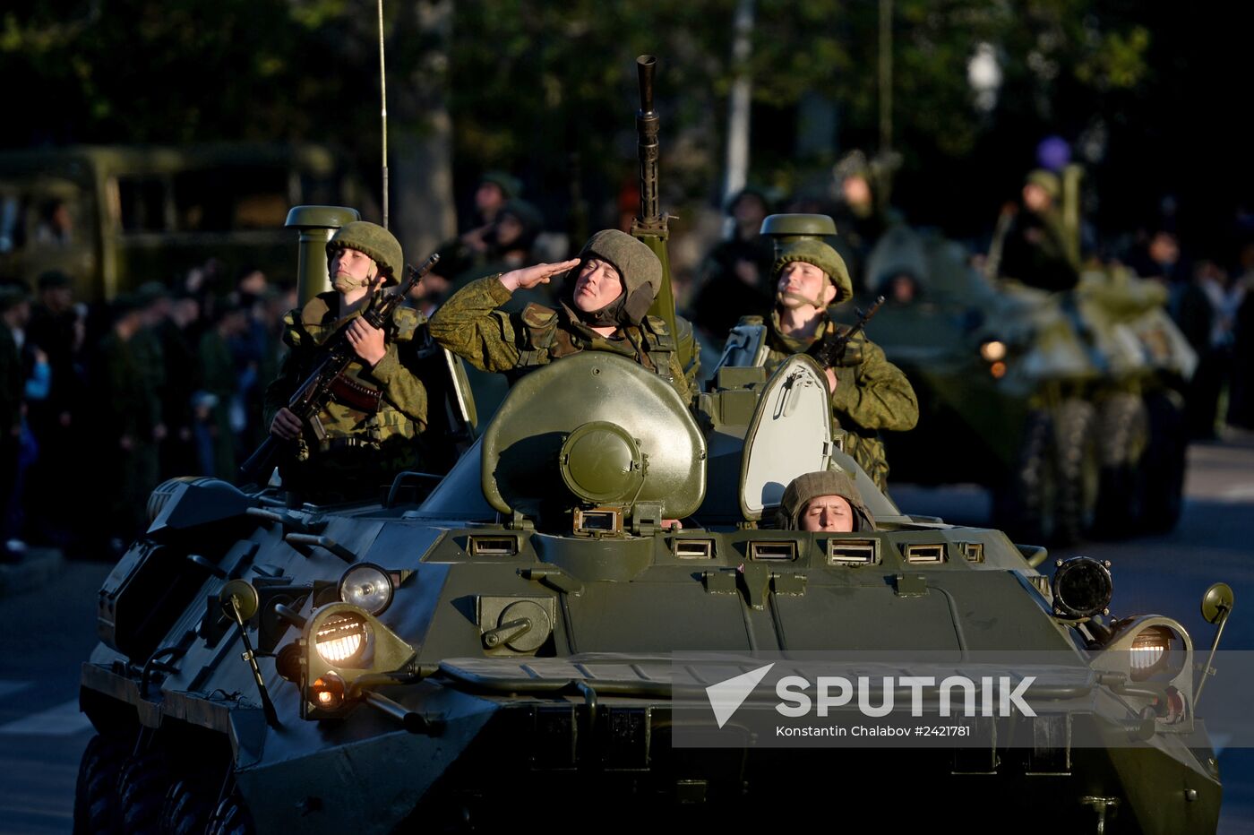 Victory Day Parade rehearsal in Sevastopol