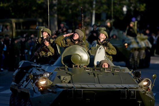 Victory Day Parade rehearsal in Sevastopol