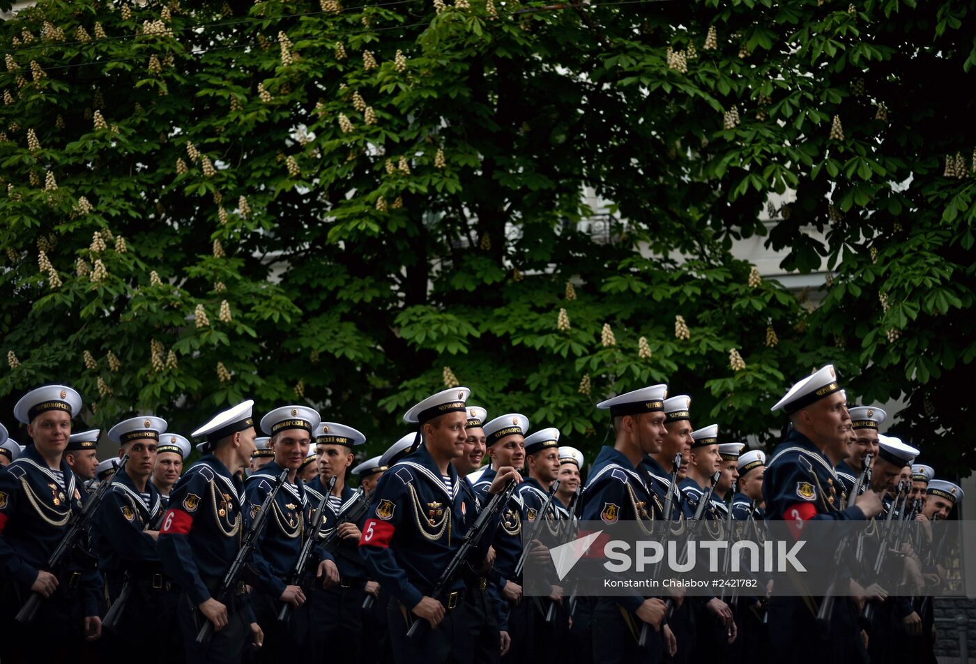 Victory Day Parade rehearsal in Sevastopol