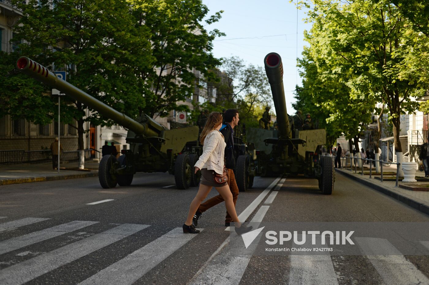 Victory Day Parade rehearsal in Sevastopol