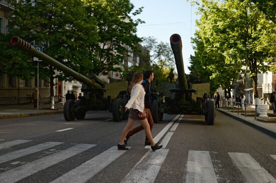 Victory Day Parade rehearsal in Sevastopol