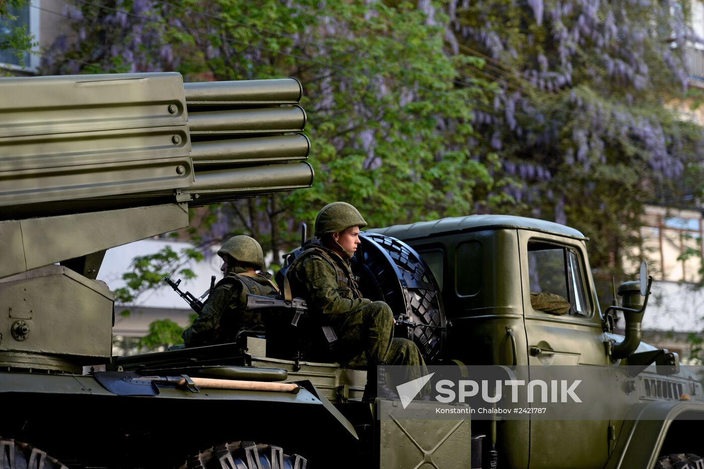 Victory Day Parade rehearsal in Sevastopol