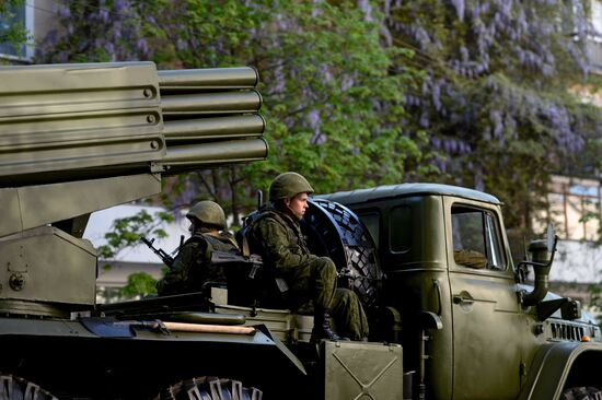 Victory Day Parade rehearsal in Sevastopol