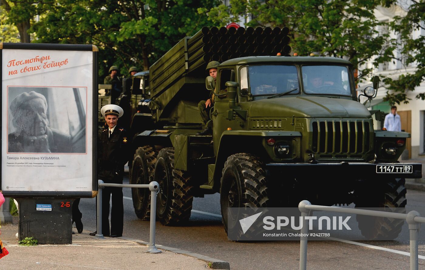Victory Day Parade rehearsal in Sevastopol