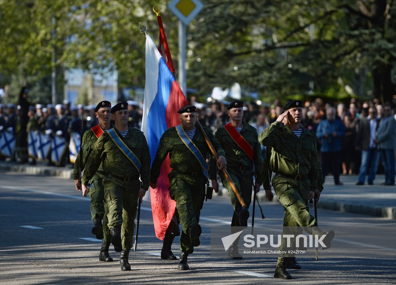 Victory Day Parade rehearsal in Sevastopol