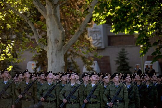 Victory Day Parade rehearsal in Sevastopol