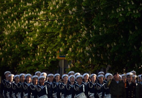 Victory Day Parade rehearsal in Sevastopol