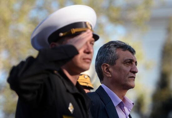 Victory Day Parade rehearsal in Sevastopol