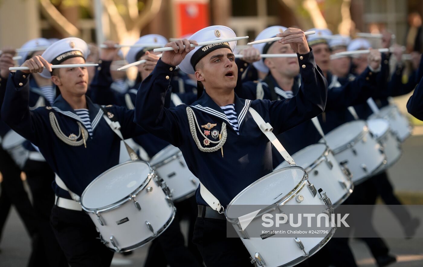 Victory Day Parade rehearsal in Sevastopol