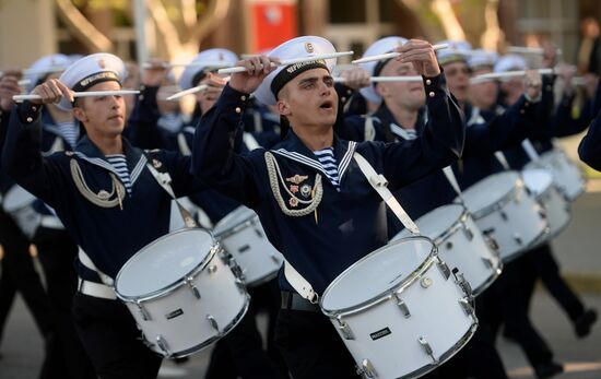 Victory Day Parade rehearsal in Sevastopol