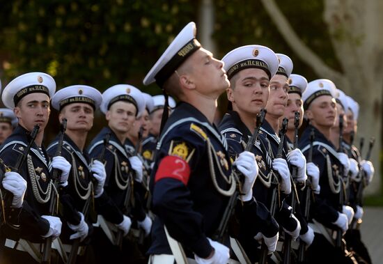 Victory Day Parade rehearsal in Sevastopol