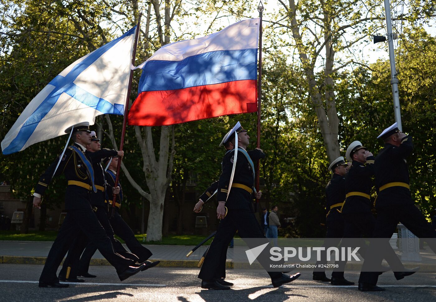 Victory Day Parade rehearsal in Sevastopol