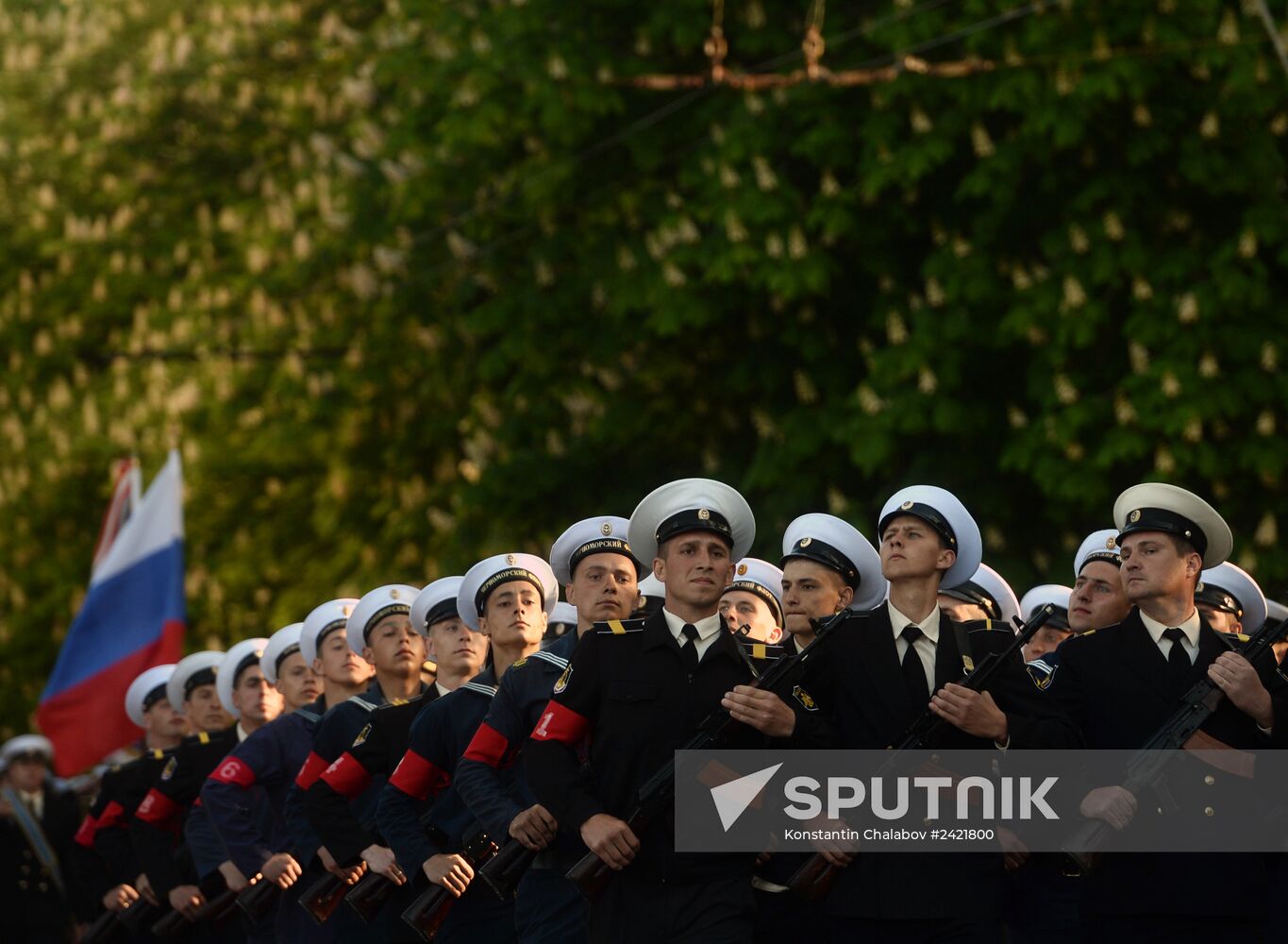 Victory Day Parade rehearsal in Sevastopol
