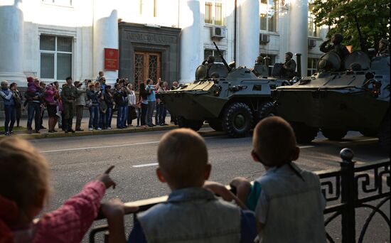 Victory Day Parade rehearsal in Sevastopol