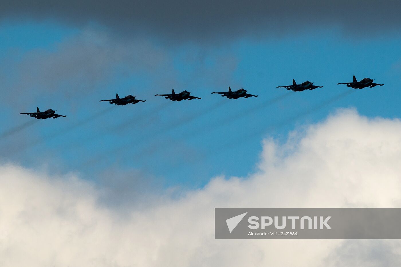 Victory Parade's air show rehearsal