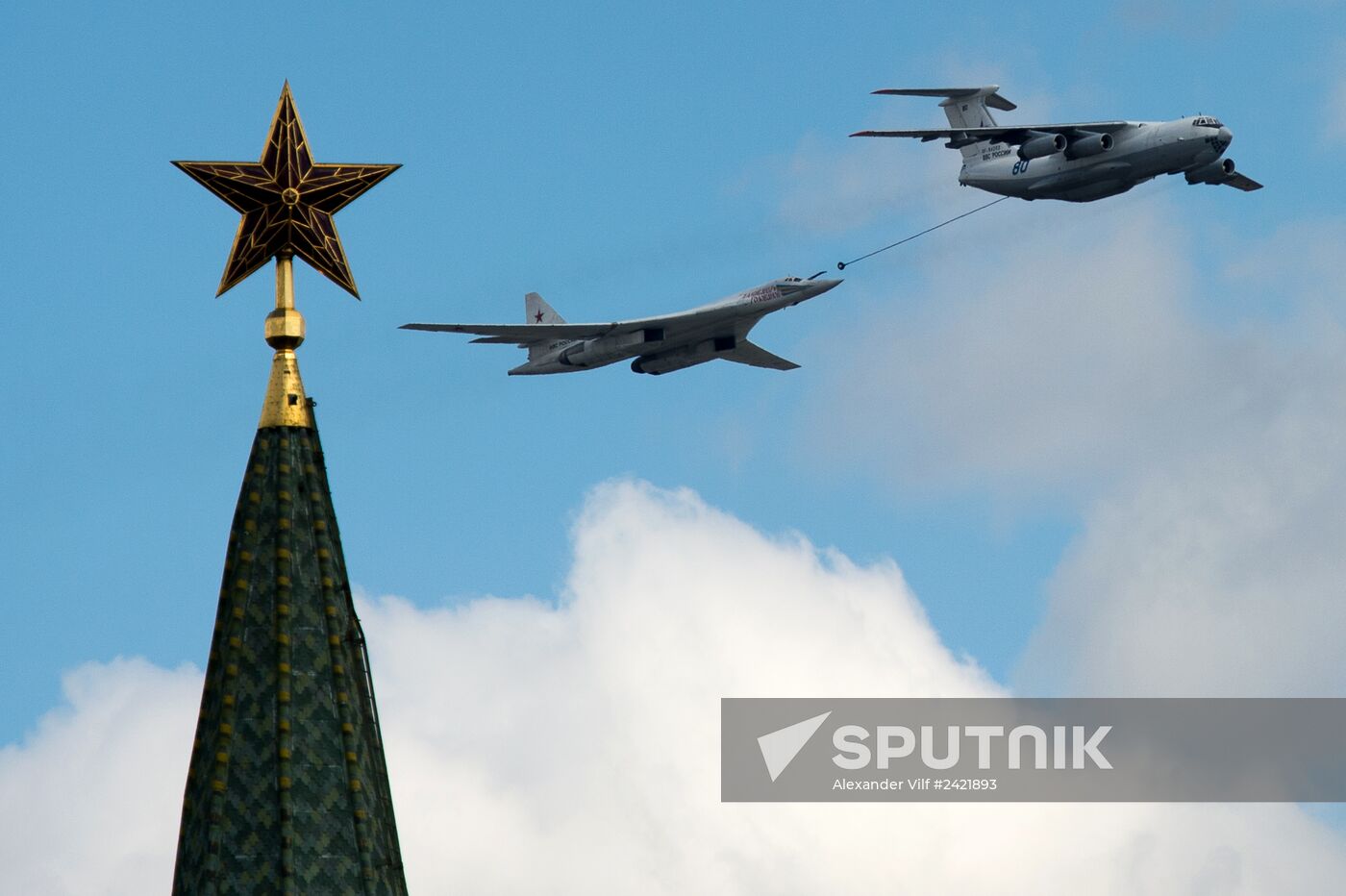 Victory Parade's air show rehearsal
