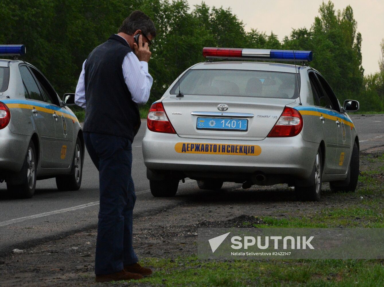 Released OSCE military inspectors arrive in Donetsk