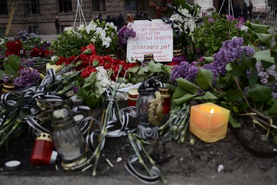 Odessa mourns Trade Unions House fire victims
