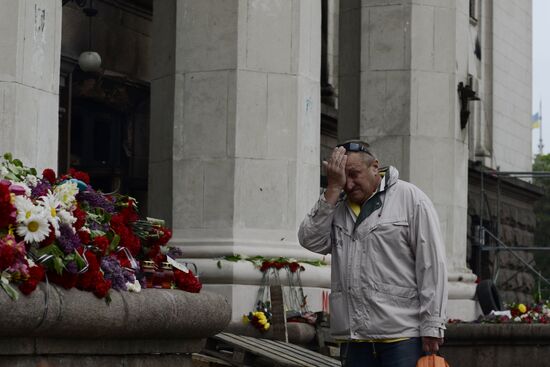 Odessa mourns Trade Unions House fire victims