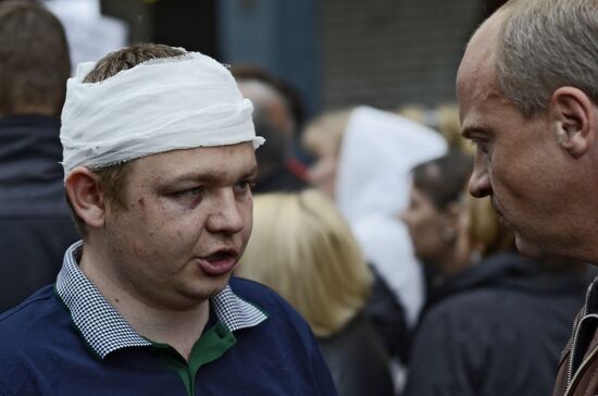 Protesters demand release of those detained in Odessa clashes