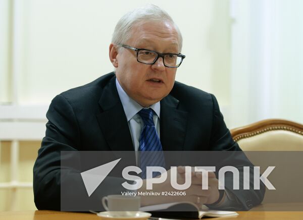 Russian Deputy Foreign Minister Sergei Ryabkov gives interview