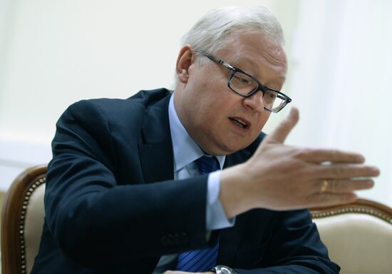 Russian Deputy Foreign Minister Sergei Ryabkov gives interview