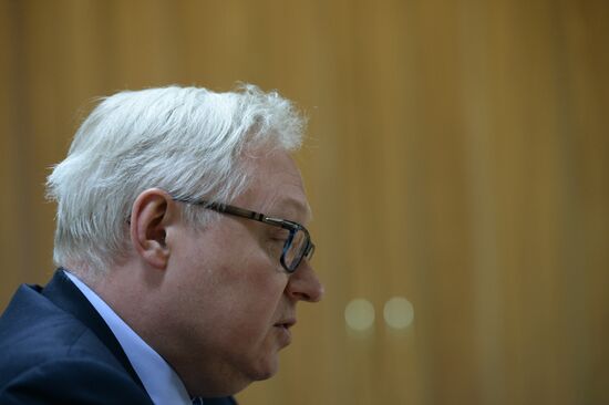 Russian Deputy Foreign Minister Sergei Ryabkov gives interview