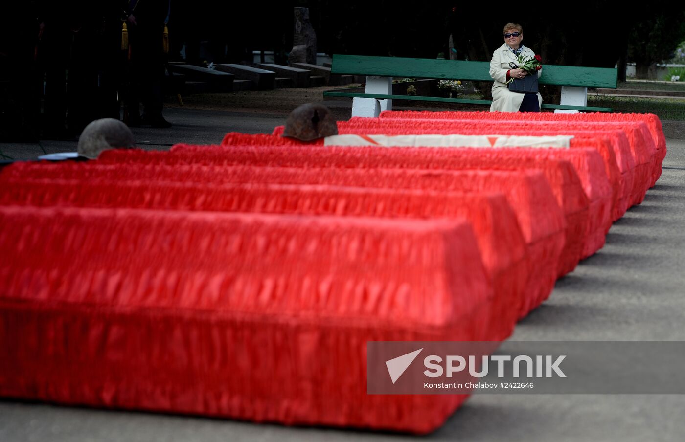 Bodies of warriors killed in Great Patriotic War buried