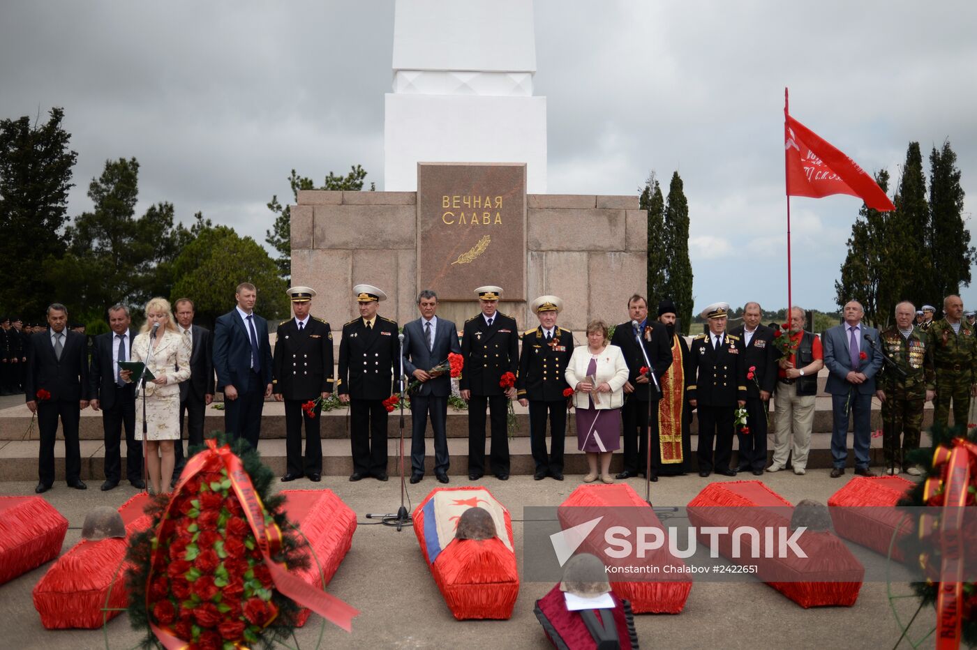 Bodies of warriors killed in Great Patriotic War buried