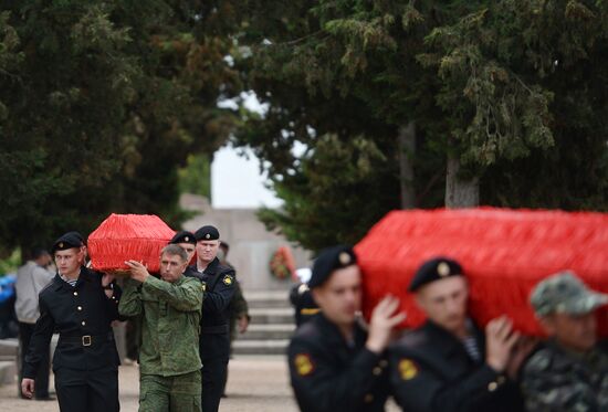 Bodies of warriors killed in Great Patriotic War buried